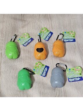 5 Pcs Paw Shaped Poop Bag Dispenser Pet Waste Disposal Bag Holder w/ Waste Bags